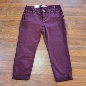 Slink Jeans Boyfriend Curvy Jeans Size 14 16 Burgundy Red